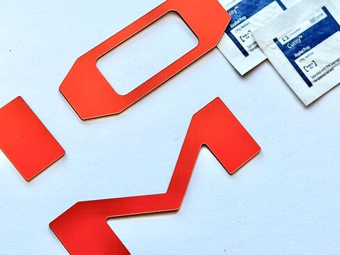 أحرف خلفية خلفية حمراء متوافقة مع TACO 2024-Up SelfadAdhesive ABS Plastics in Kuwait