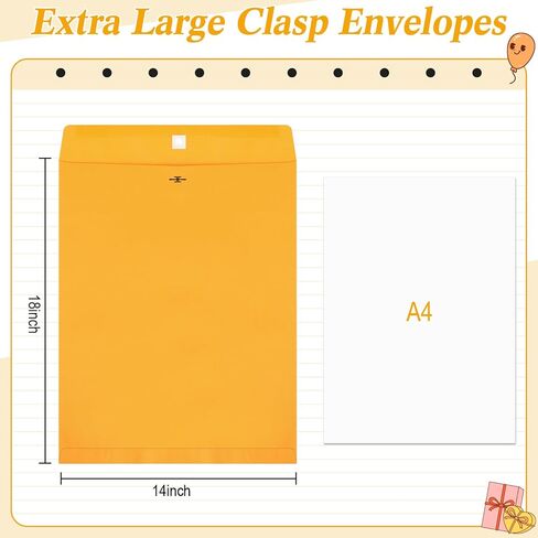 100 Pcs Clasp Envelopes 5 x 7" Manilla Envelopes Gummed Clasp Closure Kraft Paper Envelopes for Weddings, Invitations, Photos, Postcards, Greeting Cards, Storing or Mailing in Kuwait