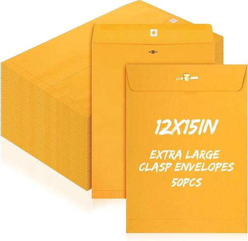 100 Pcs Clasp Envelopes 5 x 7" Manilla Envelopes Gummed Clasp Closure Kraft Paper Envelopes for Weddings, Invitations, Photos, Postcards, Greeting Cards, Storing or Mailing in Saudi Arabia