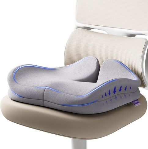 Seat Cushions for Office Chairs - Patented Coccyx Cushion for Tailbone Pain - 21.2" W x 16.5" L Extra Large Memory Foam Seat Cushion with Removable Cover in Saudi Arabia