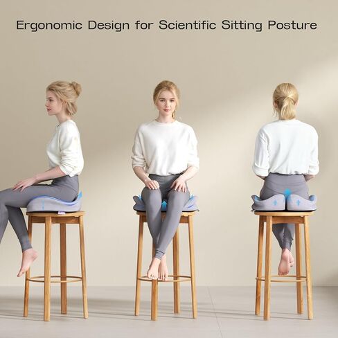 Seat Cushions for Office Chairs - Patented Coccyx Cushion for Tailbone Pain - 21.2" W x 16.5" L Extra Large Memory Foam Seat Cushion with Removable Cover in Saudi Arabia