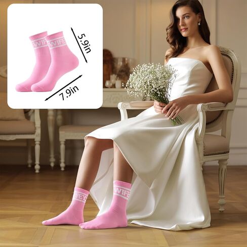 Bridalsocks ، هدايا الزفاف البيضاء ، جوارب زفاف الشباب ، ديكورات الحفلات العازبة العروس in Kuwait