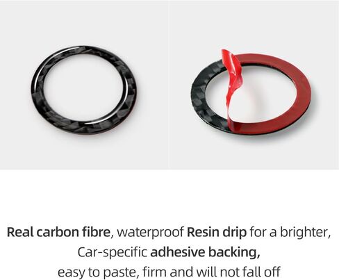 BETTERHUMZ Carbon Fiber Rear Trunk Switch Button Sticker Compatible with Tesla Model 3 Highland 2024 2025 Electric Tailgate Remind Trim Car Interior Tuning Accessories (Red) in Kuwait