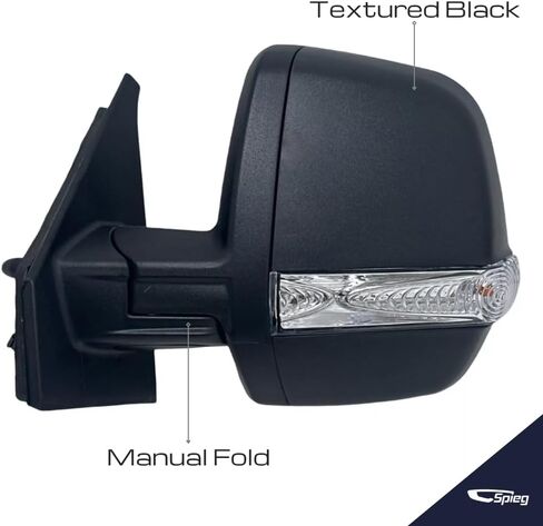 استبدال مرآة سائق سائق سبيغ لعام 2015-2022 RAM Promaster City Manual Adjustment Noned Truck Signal Light Light Black 2 Held Dins in Kuwait