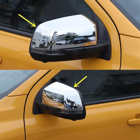 New Door Exterior Rearview Mirror Cover Cap Trim for Ford Ranger 2024 2025 (Chrome) in Kuwait
