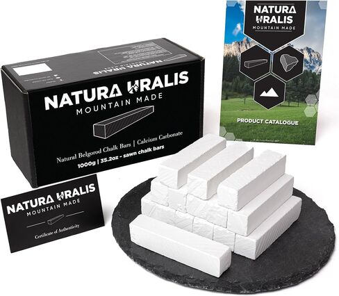 Premium Belgorod Sawn Chalk | 7 oz of White Chalk Bars - Amazing Crunch, Satisfying Earthy, Velvety and Firm Texture, ASMR Sensation, Natural Calcium Carbonate - 6 Sticks in Kuwait