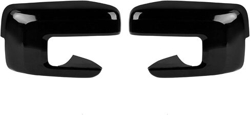 Door Side Mirror Covers with Turn Signal Hole Compatible with 2021-2024 2025 Ford F150 F-150 Pickup Accessories Left Right Side View Mirror Caps Trims, Black in Kuwait