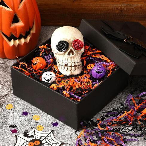 Jansun Halloween Black Orange Purple Crinkle Cut Paper, 4oz Shred Filler in Saudi Arabia