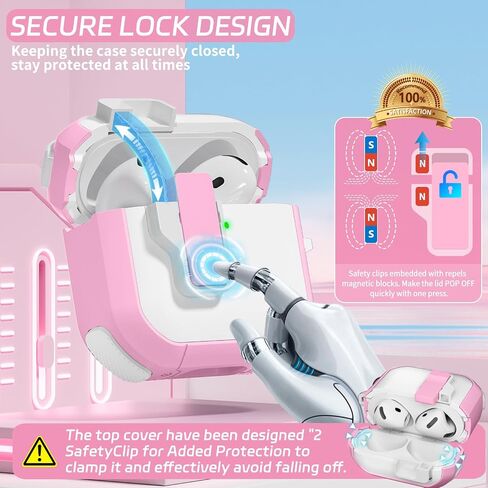 حافظة لجهاز AirPods Pro الجيل الثاني/الأول مع مجموعة أدوات تنظيف، حافظة قفل آمنة Ekoonpft لهاتف Apple Airpod Pro 2&1 Gen مع حزام معصم من السيليكون وسلسلة مفاتيح حلوى لطيفة للنساء، أزرق سماوي in Saudi Arabia