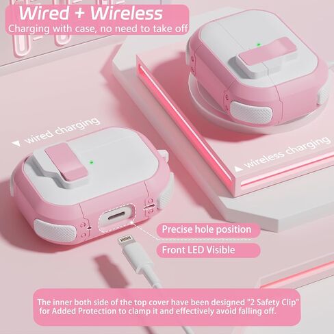 حافظة لجهاز AirPods Pro الجيل الثاني/الأول مع مجموعة أدوات تنظيف، حافظة قفل آمنة Ekoonpft لهاتف Apple Airpod Pro 2&1 Gen مع حزام معصم من السيليكون وسلسلة مفاتيح حلوى لطيفة للنساء، أزرق سماوي in Saudi Arabia