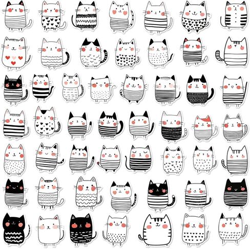 Funny Bunny Stickers 50Pcs Cute Rabbit Rainbow Stickers for Water Bottle Vinyl Decals Waterproof Laptop Luggage Computer Scrapbooking Decorative Decals for Teens in Kuwait