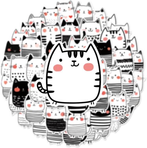 Funny Bunny Stickers 50Pcs Cute Rabbit Rainbow Stickers for Water Bottle Vinyl Decals Waterproof Laptop Luggage Computer Scrapbooking Decorative Decals for Teens in Kuwait