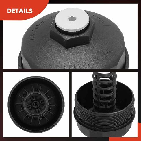 A-Premium Oil Filter Housing Cap Assembly Compatible with Volkswagen Jetta 1996-2002, Passat 1996-1997, Golf 1997-2001, Touareg, EuroVan & Audi Q7, A8 Quattro, S8 & Porsche Cayenne, # 021115433E in Saudi Arabia