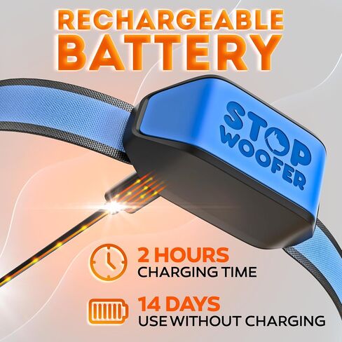 No Shock Bark Colalr for Dogs - Smart Chip Adjusts to Stop Barking in 1 Minute - Highly Effective Vibration and Sound Stops Barks Fast with No Pain - Safe, Anti-Bark Device Orange in Saudi Arabia