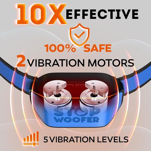 No Shock Bark Colalr for Dogs - Smart Chip Adjusts to Stop Barking in 1 Minute - Highly Effective Vibration and Sound Stops Barks Fast with No Pain - Safe, Anti-Bark Device Orange in Saudi Arabia