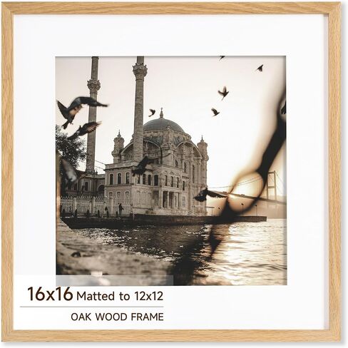 Axeman 18x24 إطار صورة خشب البلوط ، إطار 18x24 الحد الأدنى مع الزجاج المقسى ، إطارات صور خشبية صلبة طبيعية لصورة فن الجدار ، حزمة واحدة ، طبيعية in Kuwait