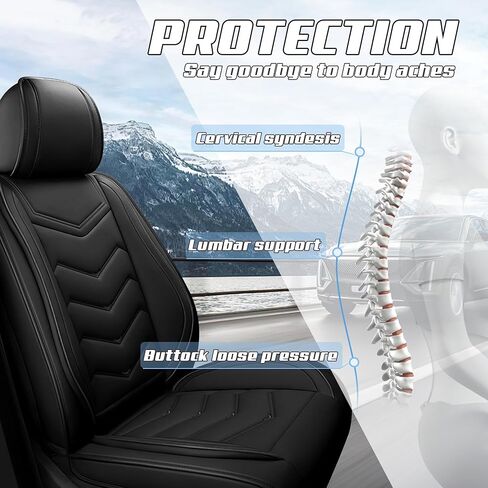 Car Seat Covers Fit for Hyundai Venue 2000-2025, Stylish Sport Seat Covers, Waterproof Wear-Resistant Premium Nappa Leather Car Seat Cover.(2 Pcs Front/Pure Black) in Saudi Arabia