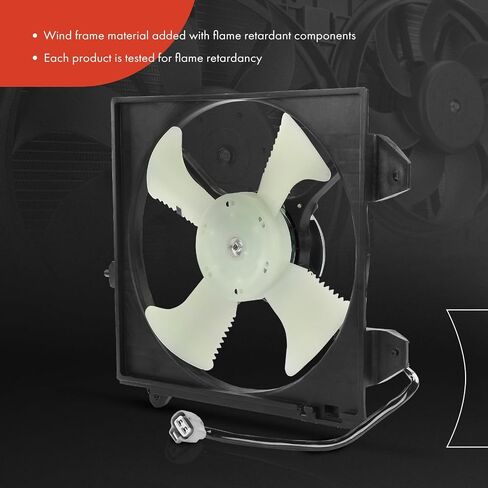 مجموعة مروحة مكثف A -premium A/C متوافقة مع نماذج Mitsubishi المختارة - Lancer 2002-2007 ، 2.0L - استبدل# Mn185142 ، MR958398 in Saudi Arabia