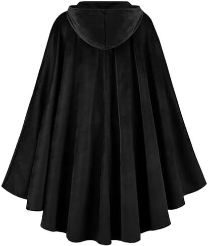 Halloween Costume for Men Women Medieval Wizard Cloak with Hood Renaissance Hooded Capes Witch for Cosplay in Kuwait