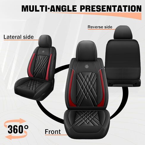 Car Seat Covers Compatible with Jeep Liberty 2002-2012 Durable Waterproof Automotive Seat Covers Stretchable Fabric Material,Airbag Compatibility,Premium Nappa Leather(Black Blue,Full Set with Pillow) in Kuwait