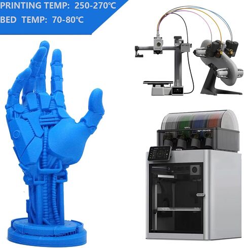 خيوط الألياف الزجاجية Petg خيوط 1.75 ملم ، Petg GF 3D الطابعة ، ومقاومة للماء والطقس ، متوافقة مع Bambu Lab ، Creality K1C ، Qidi Max3 ، Flashforge ، Prusa MK4 FDM 3D Printer ، 1 كجم ، أبيض in Kuwait