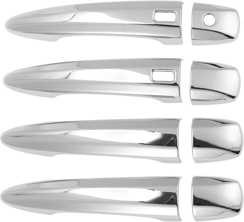 Motoforti Door Handle Cover Protector لـ Nissan Altima 2019-2024 لنيسان Sentra 2020-2024 لـ Nissan Qashqai 2023-2025 غطاء مقبض الباب الخارجي مع Chrome Smart Bearhole Chrome in Kuwait