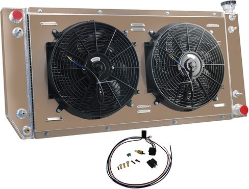 Alloyworks 4 Row Aluminium Radiator+Shord Fan+Relay for 1989-1999 Chevy C / K Series 1500 2500 3500 / GMC in Saudi Arabia