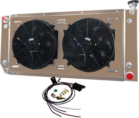 Alloyworks 4 Row Aluminium Radiator+Shord Fan+Relay for 1989-1999 Chevy C / K Series 1500 2500 3500 / GMC in Saudi Arabia