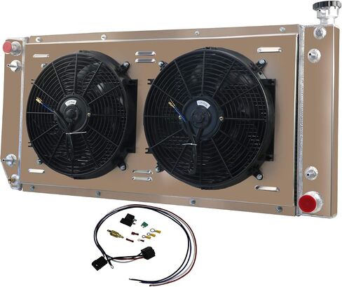 Alloyworks 4 Row Aluminium Radiator+Shord Fan+Relay for 1989-1999 Chevy C / K Series 1500 2500 3500 / GMC in Saudi Arabia