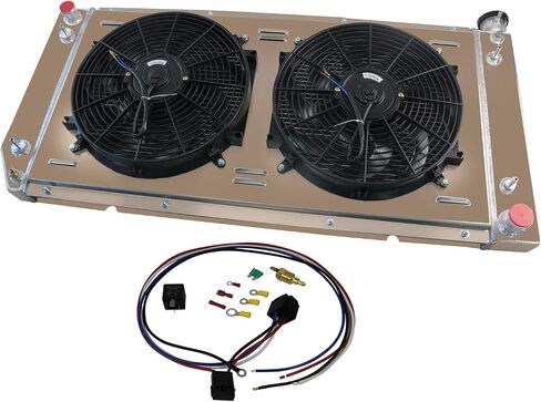 Alloyworks 4 Row Aluminium Radiator+Shord Fan+Relay for 1989-1999 Chevy C / K Series 1500 2500 3500 / GMC in Saudi Arabia