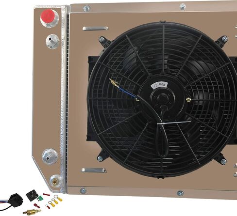 Alloyworks 4 Row Aluminium Radiator+Shord Fan+Relay for 1989-1999 Chevy C / K Series 1500 2500 3500 / GMC in Saudi Arabia