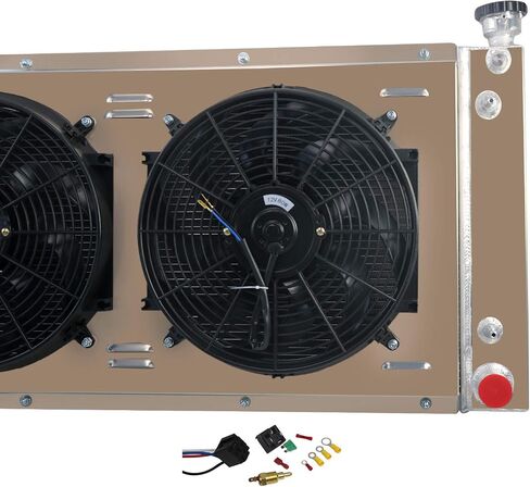 Alloyworks 4 Row Aluminium Radiator+Shord Fan+Relay for 1989-1999 Chevy C / K Series 1500 2500 3500 / GMC in Saudi Arabia