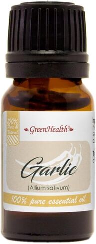 Garlic Essential Oil – 10 ml – 100% Pure & Natural, Undiluted - Amber Glass Bottle w/Euro Dropper - GreenHealth in Saudi Arabia