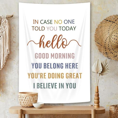 Growth Mindset Tapestry Therapy Office Decor Classroom Educational Motivational Banner Counselor Psychologist Wall Decor Calming Corner Challenging Negative Thoughts Affirmation Positivity Art 30X40IN in Kuwait