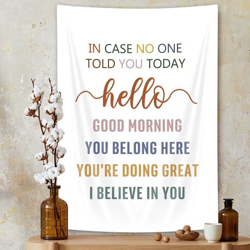 Growth Mindset Tapestry Therapy Office Decor Classroom Educational Motivational Banner Counselor Psychologist Wall Decor Calming Corner Challenging Negative Thoughts Affirmation Positivity Art 30X40IN in Kuwait
