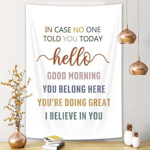 Growth Mindset Tapestry Therapy Office Decor Classroom Educational Motivational Banner Counselor Psychologist Wall Decor Calming Corner Challenging Negative Thoughts Affirmation Positivity Art 30X40IN in Kuwait