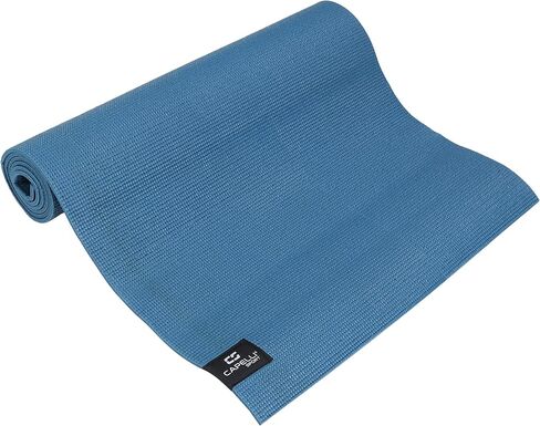 Capelli Sport Yoga Mat Non Slip, All Purpose PVC Fitness and Workout Mat with Wave Pattern, Blue, 6 mm in Kuwait