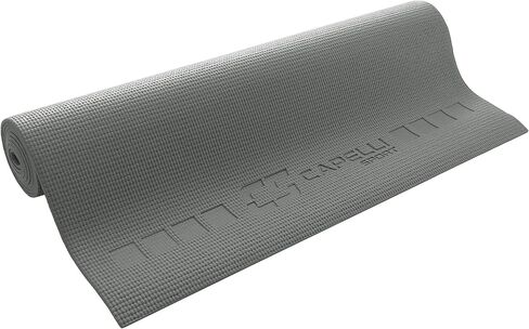Capelli Sport Yoga Mat Non Slip, All Purpose PVC Fitness and Workout Mat with Wave Pattern, Blue, 6 mm in Kuwait