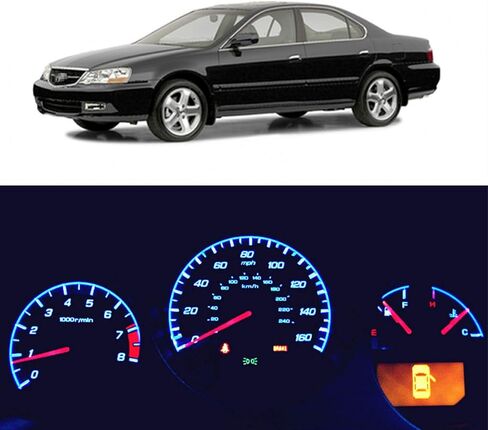 WLJH Super Bright Ice Blue Instrument Cluster لوحة مقياس لمصابيح الإضاءة الخلفية الكاملة مجموعات مصابيح LED لعام 1999-2003 Acura TL ، حزمة 32 in Kuwait