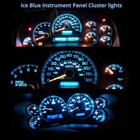 WLJH Super Bright Ice Blue Instrument Cluster لوحة مقياس لمصابيح الإضاءة الخلفية الكاملة مجموعات مصابيح LED لعام 1999-2003 Acura TL ، حزمة 32 in Kuwait