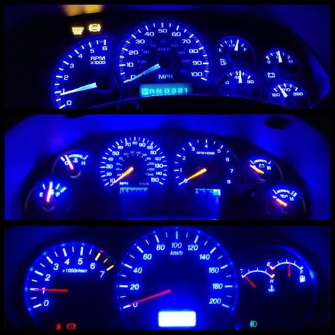 WLJH Super Bright Ice Blue Instrument Cluster لوحة مقياس لمصابيح الإضاءة الخلفية الكاملة مجموعات مصابيح LED لعام 1999-2003 Acura TL ، حزمة 32 in Kuwait