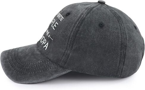 My Favorite People Call Me Grandpa Hats for Men, Funny Adjustable Cotton Embroidered Baseball Cap in Saudi Arabia