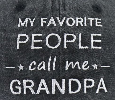 My Favorite People Call Me Grandpa Hats for Men, Funny Adjustable Cotton Embroidered Baseball Cap in Saudi Arabia