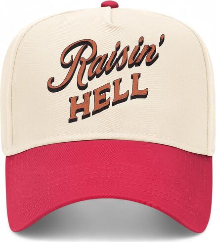Raisin' Hell V2 Vintage Trucker Hat | Premium Snapback Baseball Hat for Men & Women in Saudi Arabia
