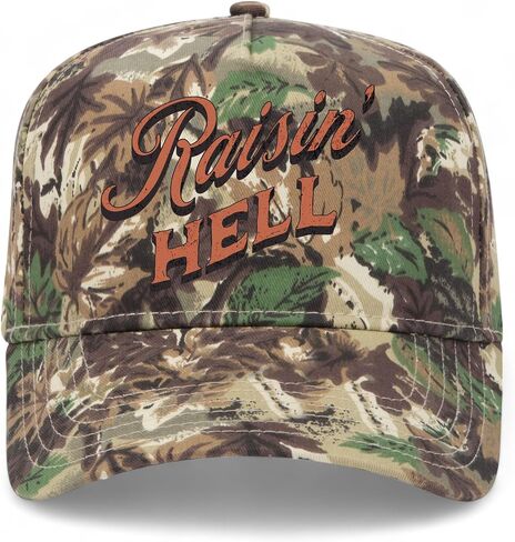 Raisin' Hell V2 Vintage Trucker Hat | Premium Snapback Baseball Hat for Men & Women in Saudi Arabia