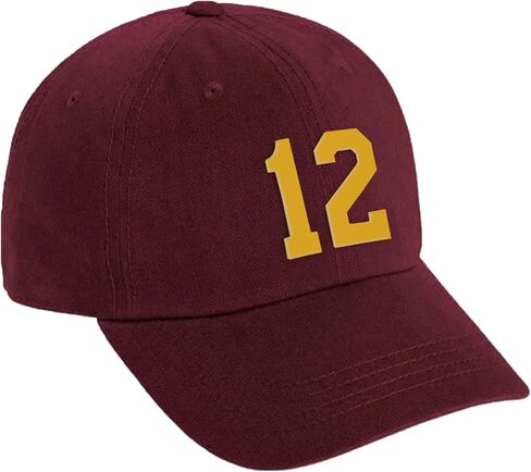 Daxton Custom Gold Team Number Low Profile Adjustable Baseball Dad Hat Cap in Kuwait