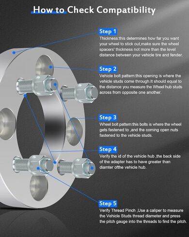 ECCPP 4PCS 1 inch Wheel Adapters 4 Lug change bolt pattern from 4x108 to 4x100 fits for 2011-2019 for Ford Fiesta 2000-2011 for Ford Focus-NOT FIT Stock Rims in Saudi Arabia