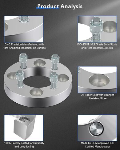 ECCPP 4PCS 1 inch Wheel Adapters 4 Lug change bolt pattern from 4x108 to 4x100 fits for 2011-2019 for Ford Fiesta 2000-2011 for Ford Focus-NOT FIT Stock Rims in Saudi Arabia