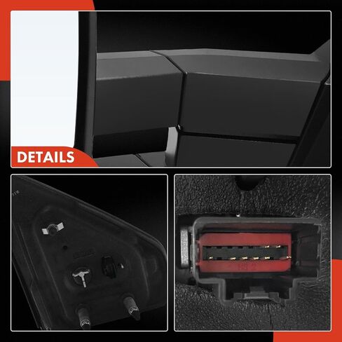 A-Premium Pair (2) سائق ومرآة الباب الجانبية للركاب-متوافق مع Ford F-150 F150 2009-2014-يدوي مسخن قابل للطي أسود خارج المرآة الخلفية مع مرآة ضوء البورك in Saudi Arabia