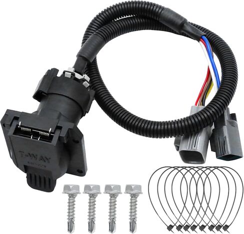 56443 من جانب السيارة مخصصة RV Blade 7-Pin Trailer Harness ، وتسخير الأسلاك مقطورة من 7 أسنان ، بديل لـ F Series 250 F Series 350 F Series 450 F Series 550 و F Series 650 Super Duty in Saudi Arabia